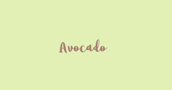 Avocado & Lime font thumb